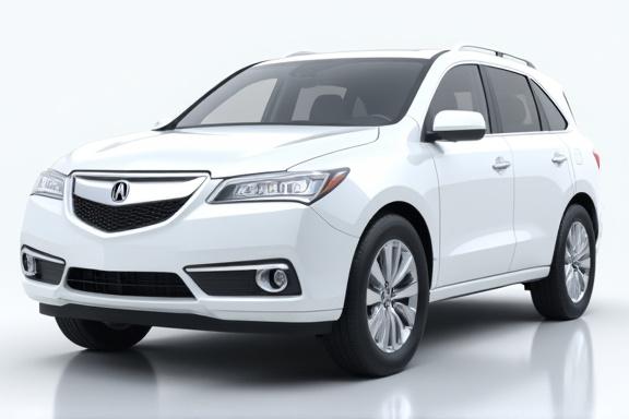 Gleaming white SUV after detailing.