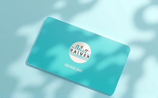 A mockup of a Mist Haven Wash Club membership card.